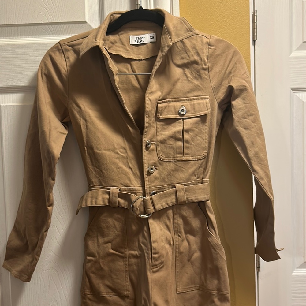 Tiger Mist Tan Jumpsuit